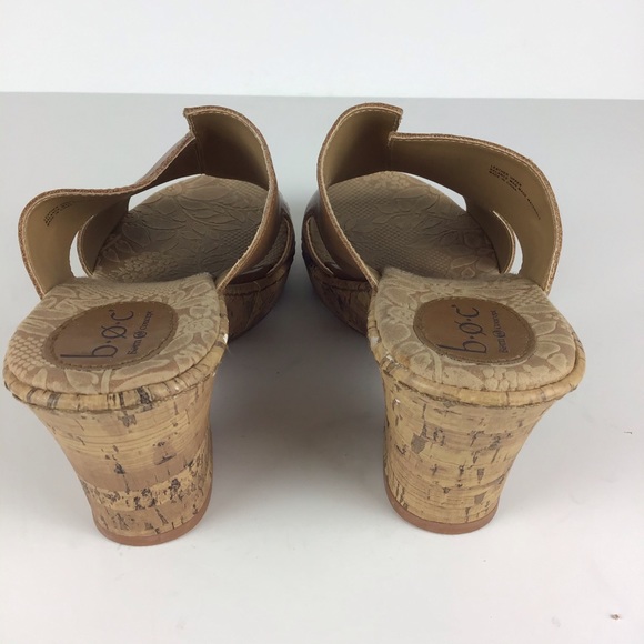 BOC Leather Slip On Heel Corkscrew Mules Size 11 - Picture 6 of 11